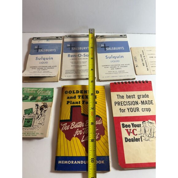 Vintage Advertising Notepads VC Fertilizers Tex Hi Plant Food Farmer Lot READ - Picture 5 of 13